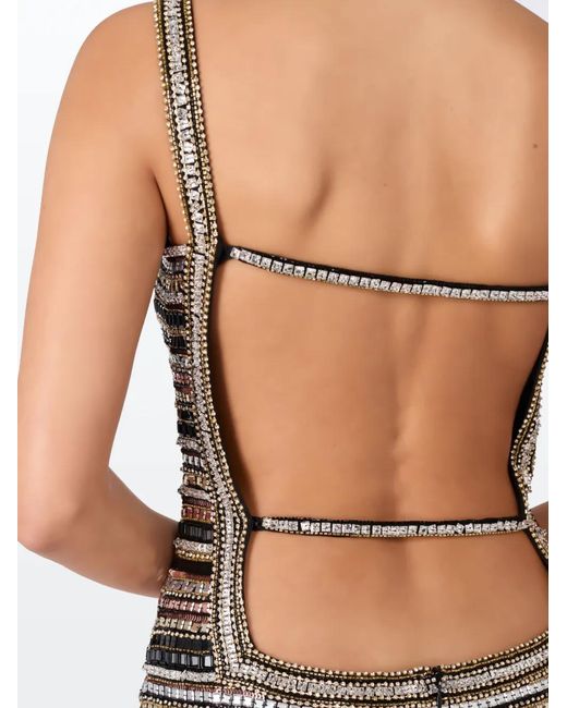 Jenny Packham Black Sequin-Embellished Dress