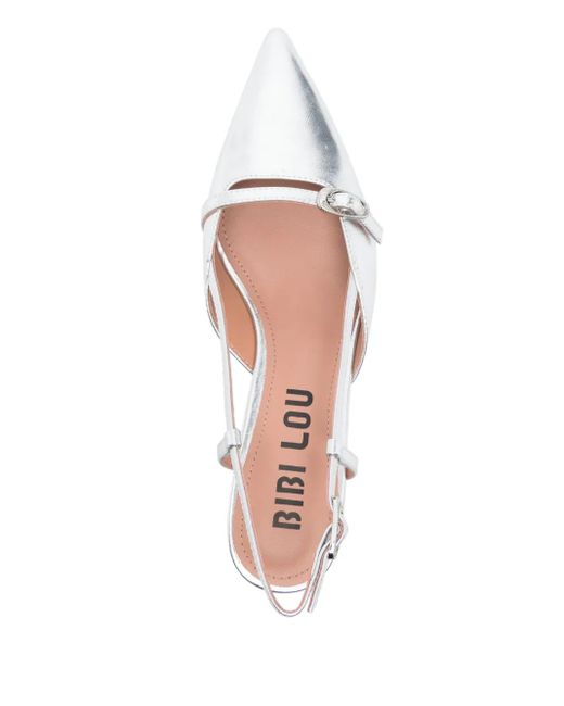 Bibi Lou White 45Mm Patty Slingback Pumps