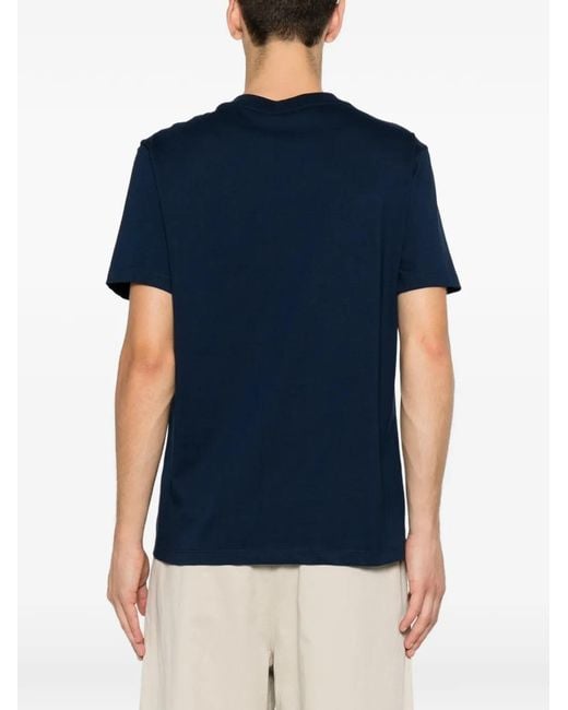 Sandro Blue Logo-Patch T-Shirt for men
