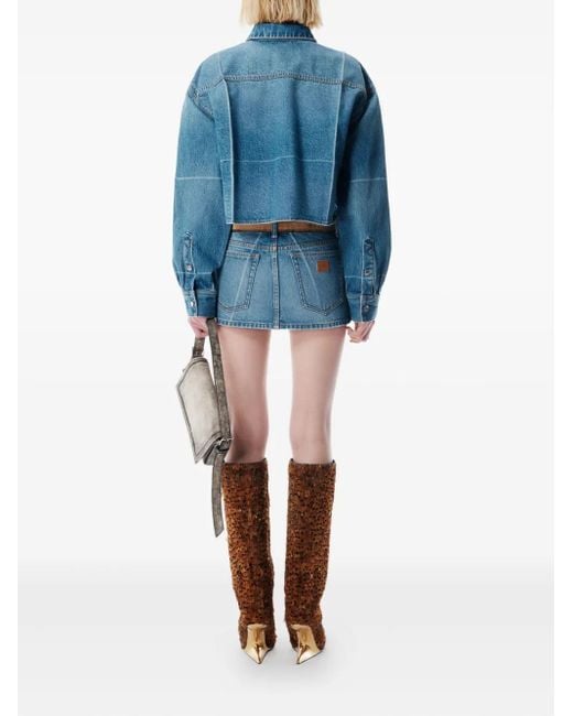 Alexander Wang Blue Faded-Fold-Line Shirt