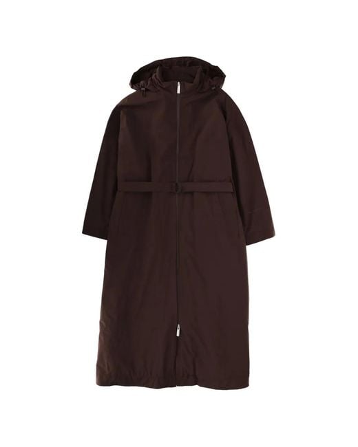 Herno Brown Laminar Hooded Belted Trench Coat for men