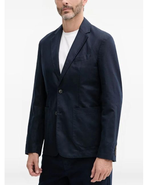 Benetton Blue Buttoned Pocket Suit Jacket for men