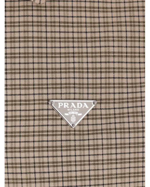 Chaqueta De Cuadros Con Botones Prada de hombre de color Natural