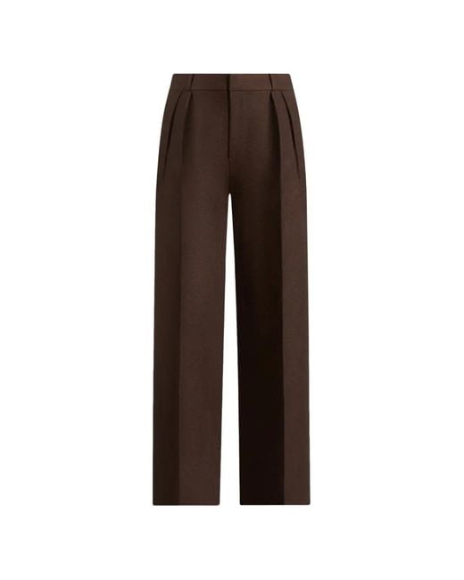 Manière De Voir Brown Julie Twin-Pleat Tailored Trousers