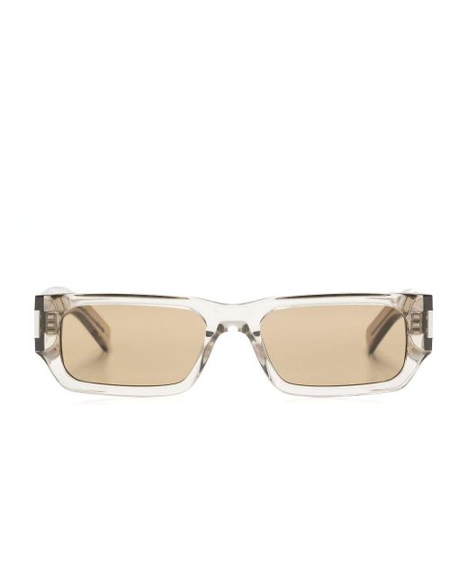 Saint Laurent Natural Naked Wire Rectangle-frame Sunglasses