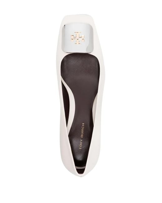 Tory Burch Natural Logo Plaque Décolleté