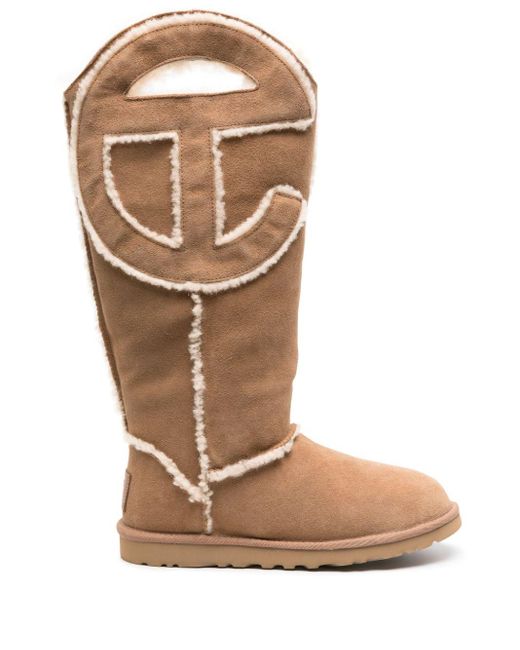 Ugg Brown X Telfar Logo Tall Suede Boots