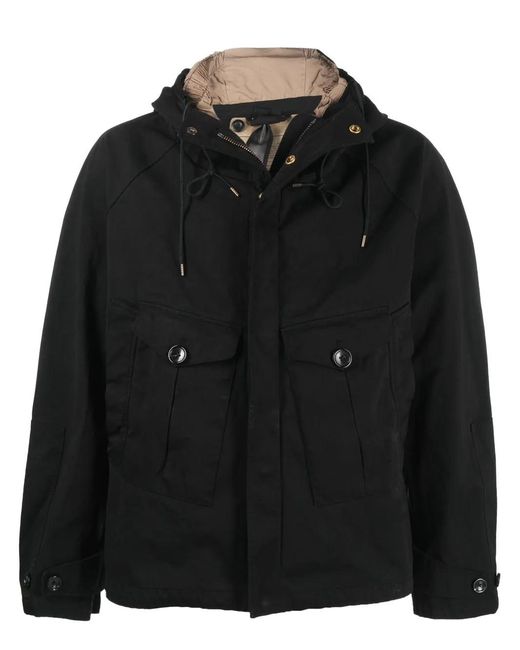 C P Company Black Tempest Hooded Jacket for men