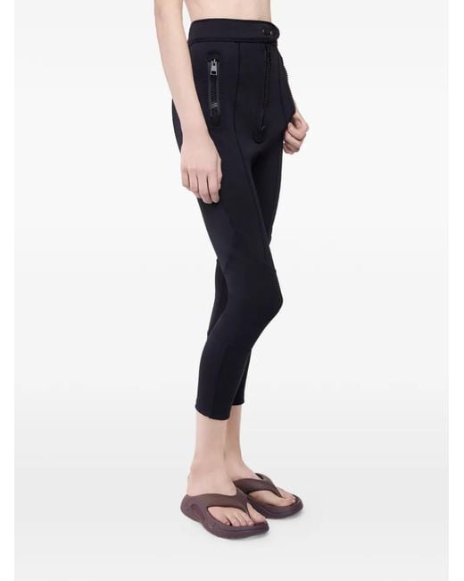 Rabanne Black Zip-Pocket Capri Trousers