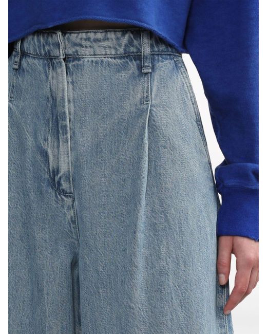Rag & Bone Blue Abigail Wide-leg Jeans