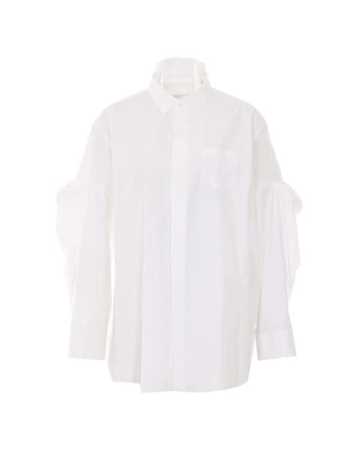 Sacai White Frontal Buttons Oversize Shirt