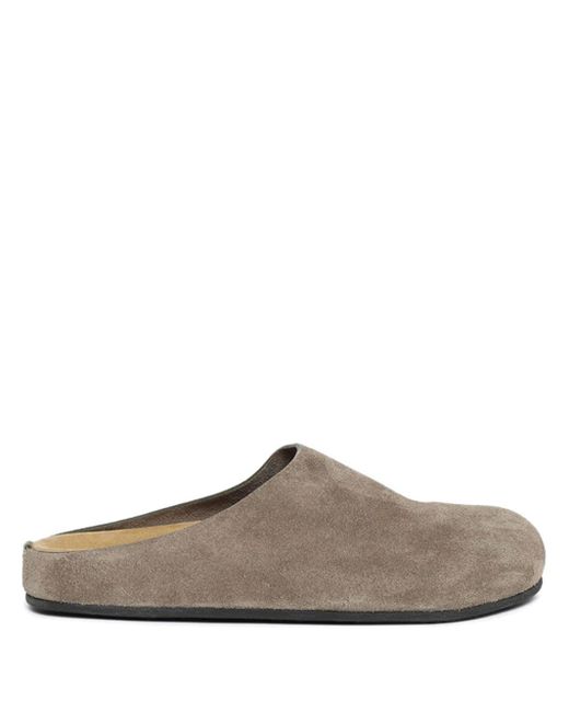 The Row Brown Hugo Suede Slippers