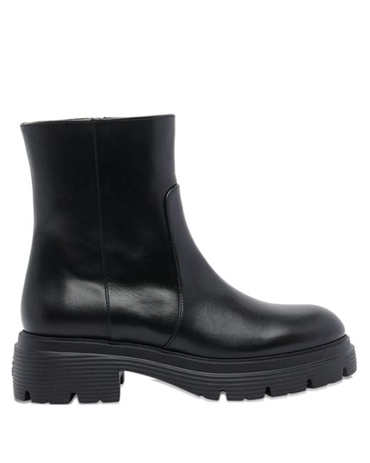 Stuart Weitzman Laarzen Met Plateauzool En Ritsdetail in het Black