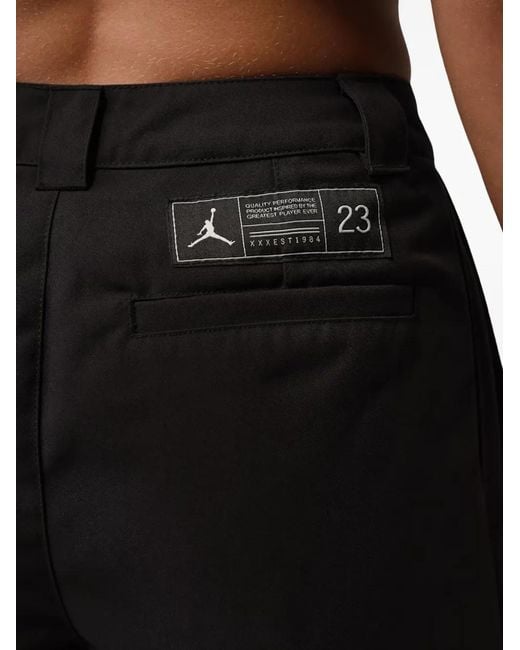 Nike Black Flight Logo-Patch Midi Shorts