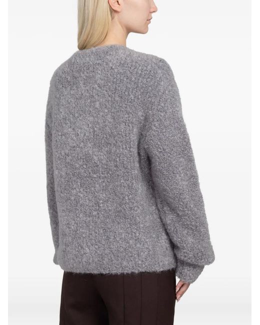 Séfr Gray Jermaine Bouclé-Knit Sweater