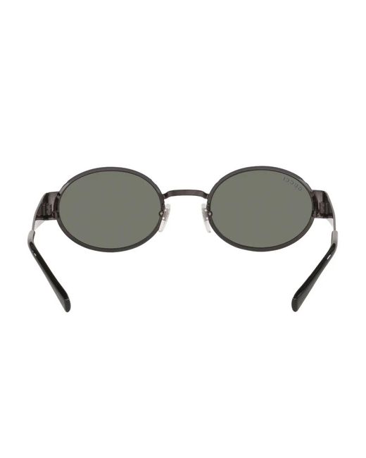 Gucci Gray Gg-Pattern Oval-Frame Sunglasses for men