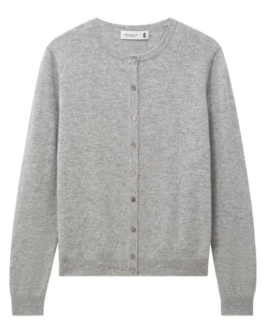Pringle of Scotland Gray Cashmere Round-Neck Cardigan