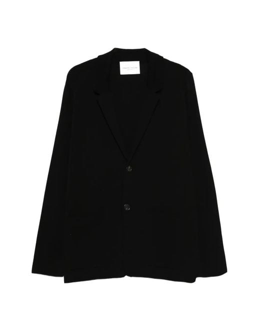 Roberto Collina Black Buttoned Cardigan for men