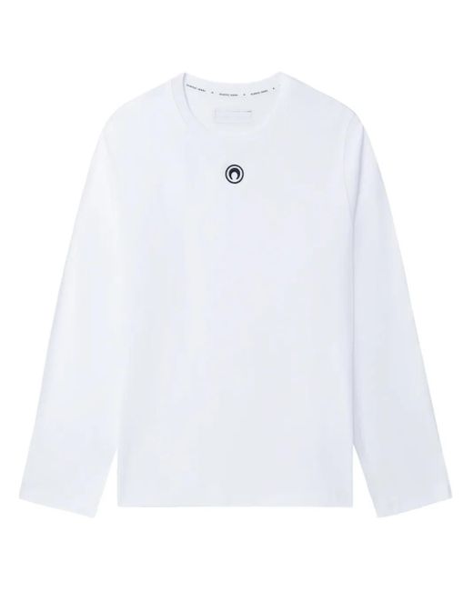 MARINE SERRE T-Shirt Mit Logo-Stickerei in White für Herren