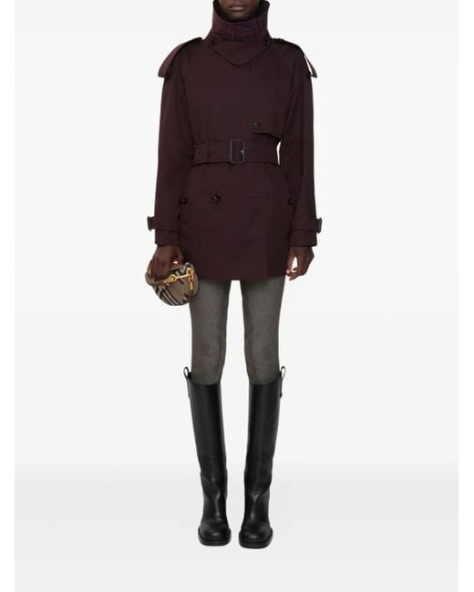 Burberry Purple Fitzrovia Trench Coat
