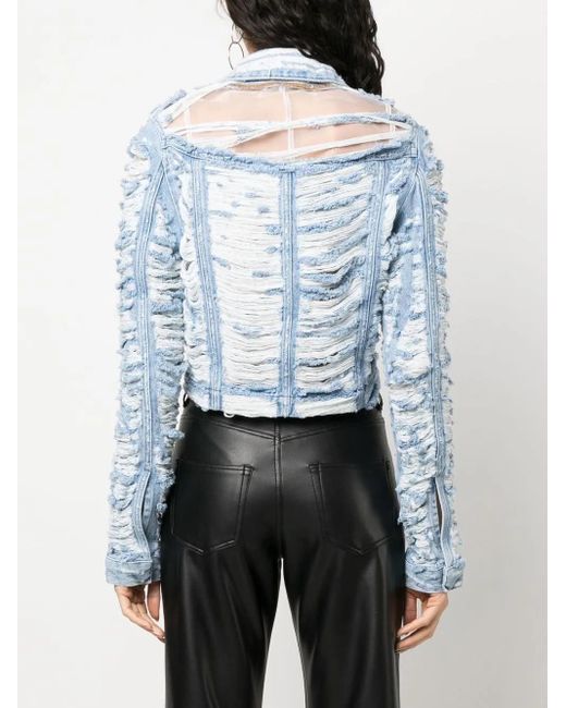 DIESEL Blue De-Slimmy-Fsc Cropped Denim Jacket