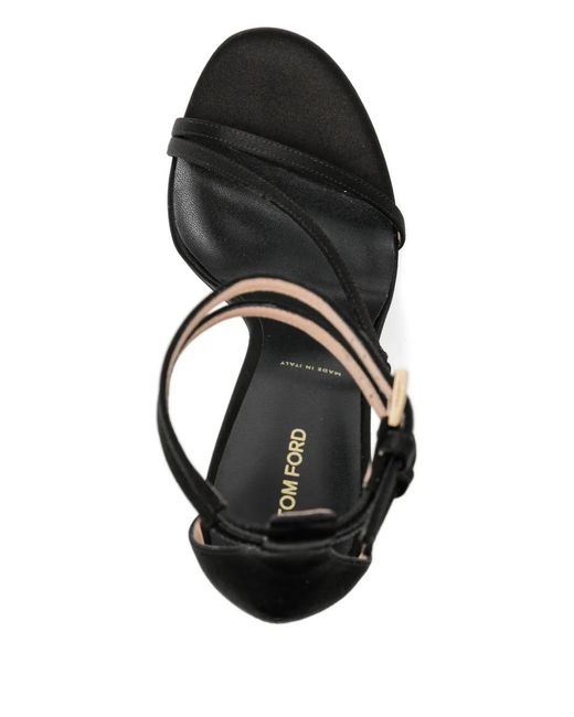 Tom Ford Black 105Mm Satin Sandals