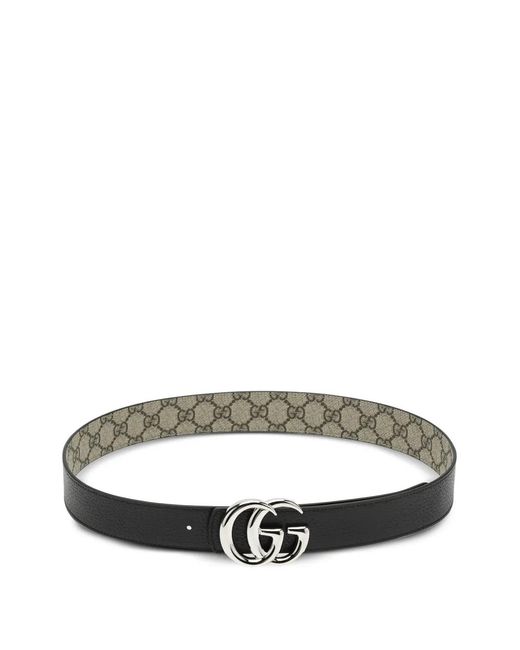 Gucci Natural Gg Supreme Leather Reversible Belt for men