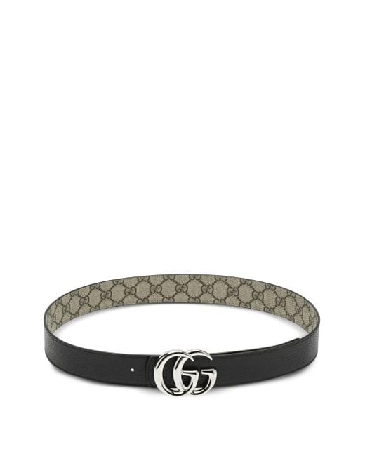 Gucci Natural Gg Supreme Leather Reversible Belt for men