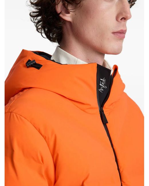 Aztech Mountain Orange Super Lite Hooded Zip Ski Jacket for men