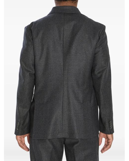 Barena Black Doria Bita Peaked-Lapels Blazer for men