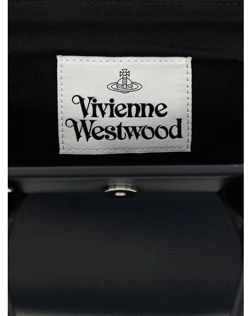 Vivienne Westwood Black Pamela Orb-Plaque Tote Bag