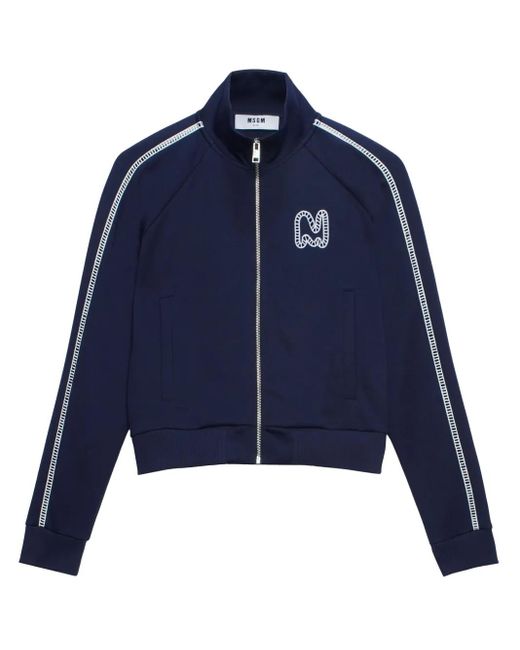 MSGM ストライプディテール スウェットシャツ Blue