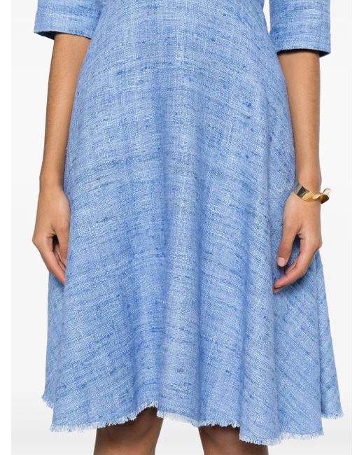 Robe Mi-Longue À Coupe Évasée Charlott en coloris Blue