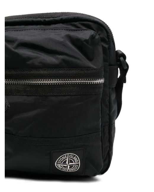 Stone Island Kuriertasche mit Kompass-Patch in Black für Herren