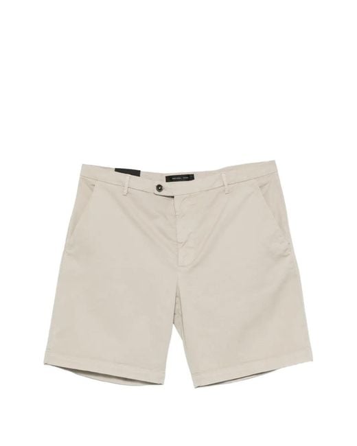 Michael Coal White Button-Fastening Shorts for men