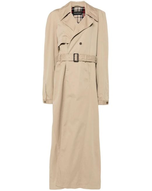 Balenciaga Natural Deconstructed Cotton Trench Coat