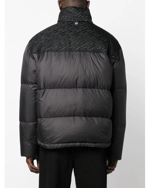 Versace Black Zip-Fastening Padded Jacket for men