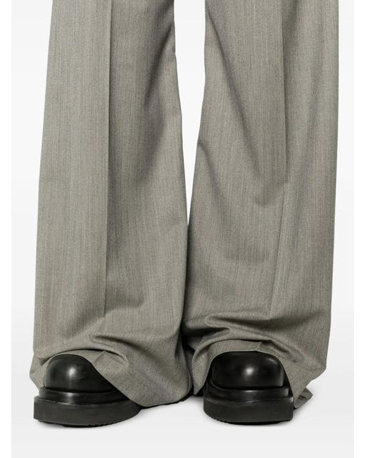 Rick Owens Gray Drawstring-Fastening Trousers for men