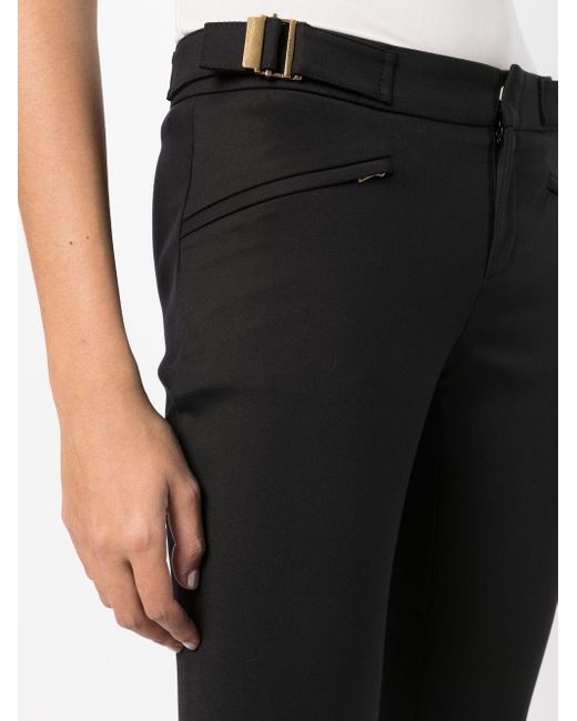 Gucci Black Buckle-fastening Detail Trousers