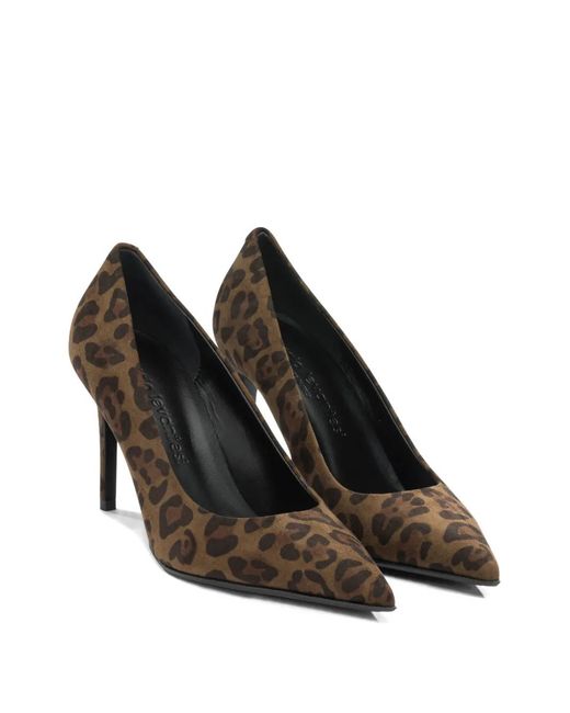 Sergio Levantesi Brown Leopard-Pattern Pumps