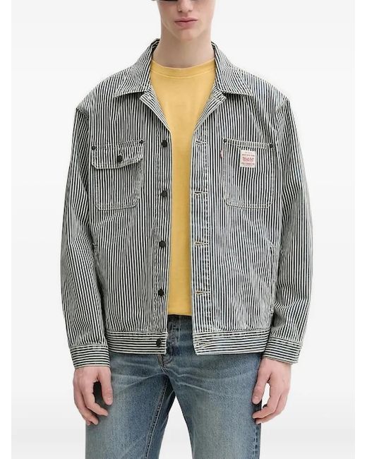 Chaqueta con bolsillo a rayas Levi's de hombre de color Gray