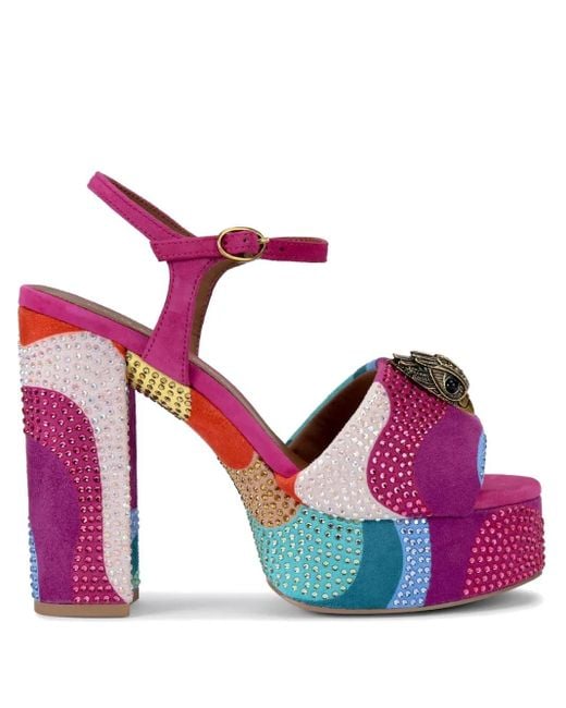 Kurt Geiger Pink Kensington Platform Sandals