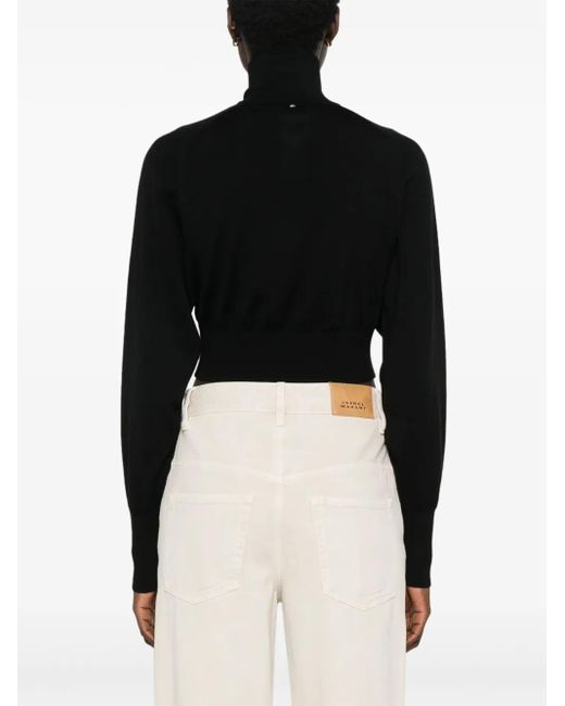 Sportmax Black Wool Turtle-Neck Sweater