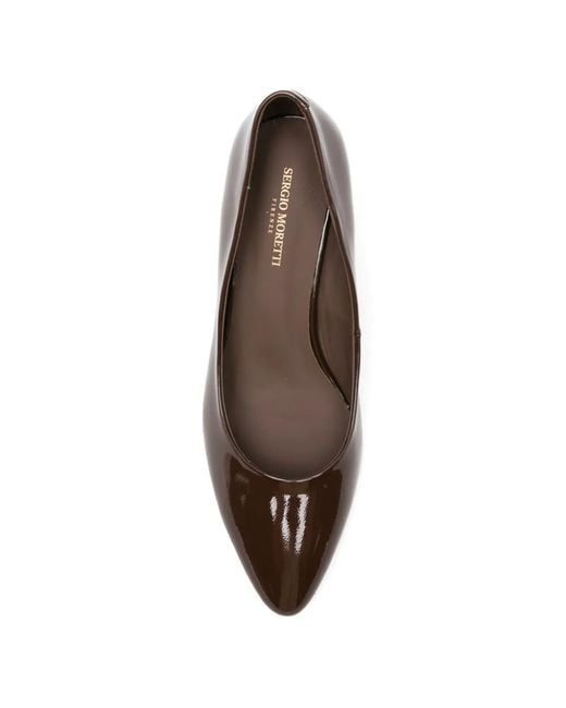 SERGIO MORETTI FIRENZE Brown Pointed Pumps