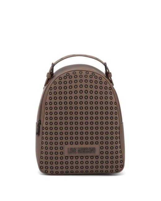 Love Moschino Brown Glam Up Backpack