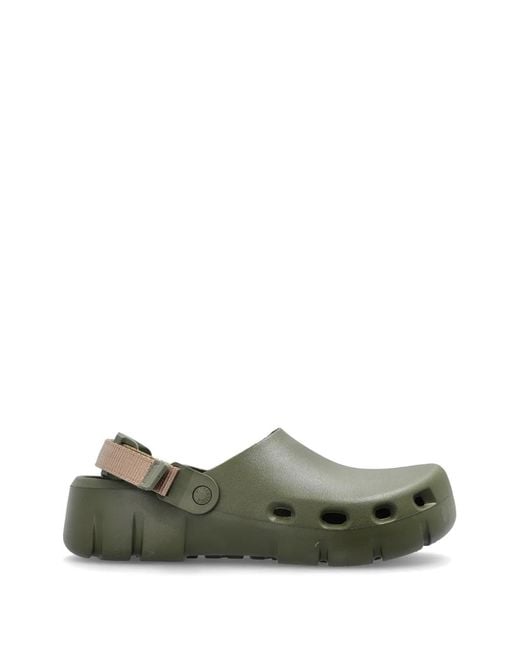 Birkenstock Green Birki Flow Tex Strap Clogs