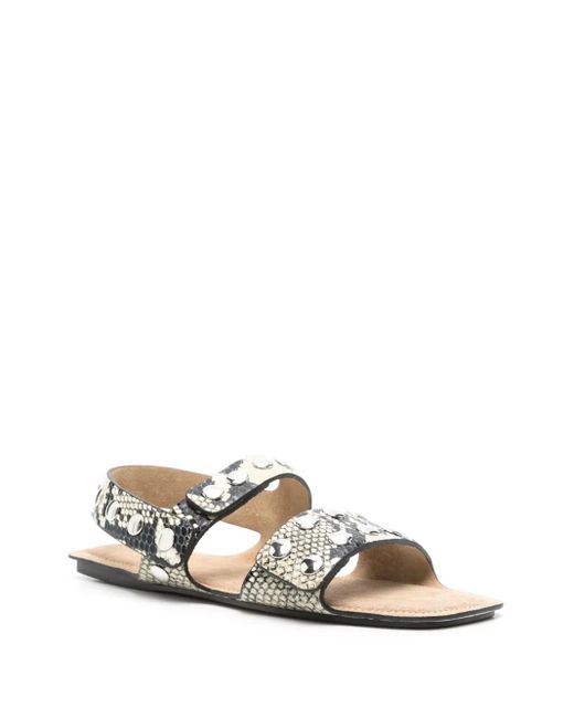 Khaite White Boden Sandals