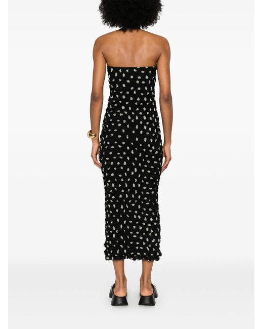 Nanushka Haylen Midi-Jurk in het Black