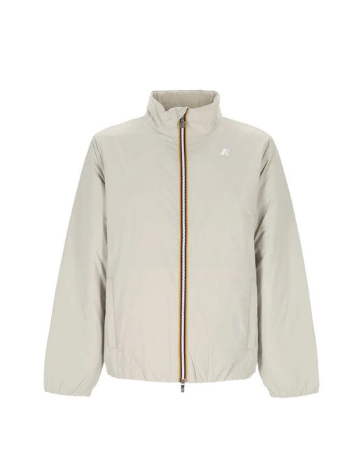 K-Way White Zip-Fastening Jacket