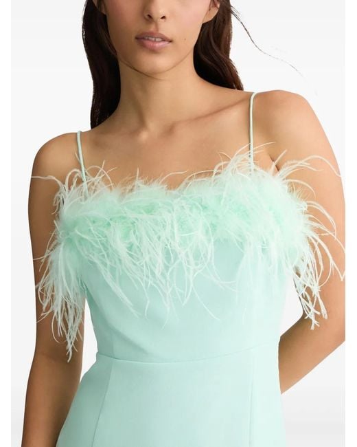Liu Jo Green Feather-Detailing Dress